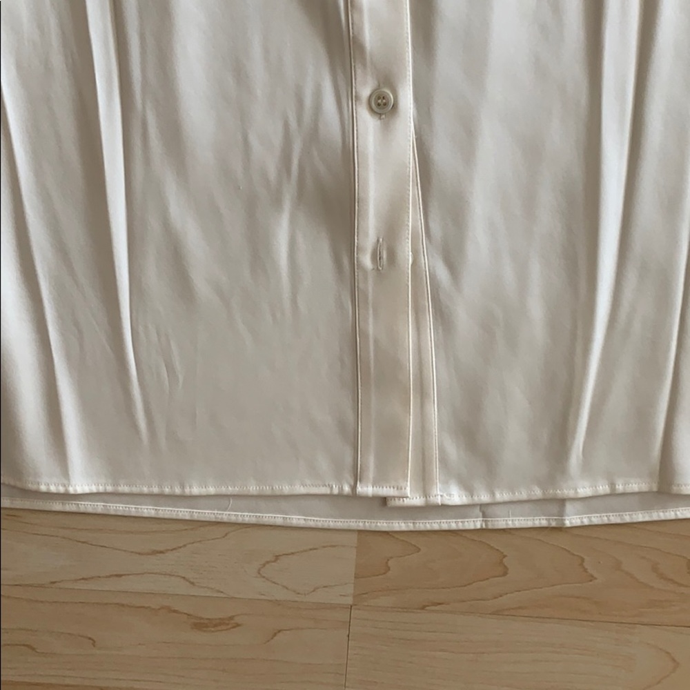 Theory White Button Down Blouse - image 4